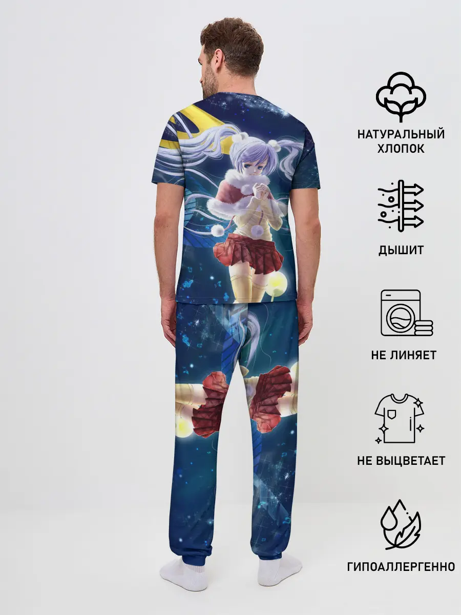 Мужская пижама с брюками / Зайчик и Хацуне Мику