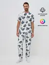 Мужская пижама с брюками / Голуби