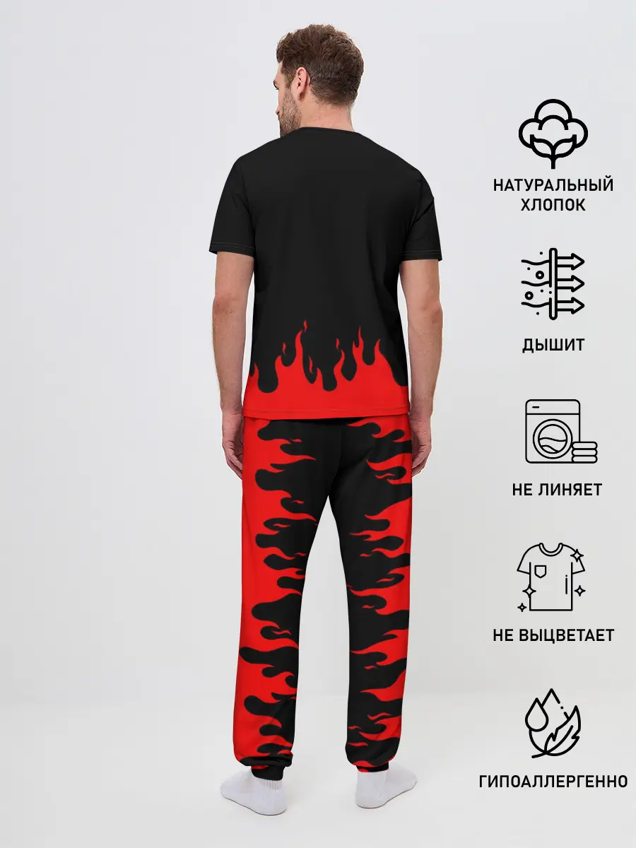Мужская пижама с брюками / Гуррен Лаганн языки пламени