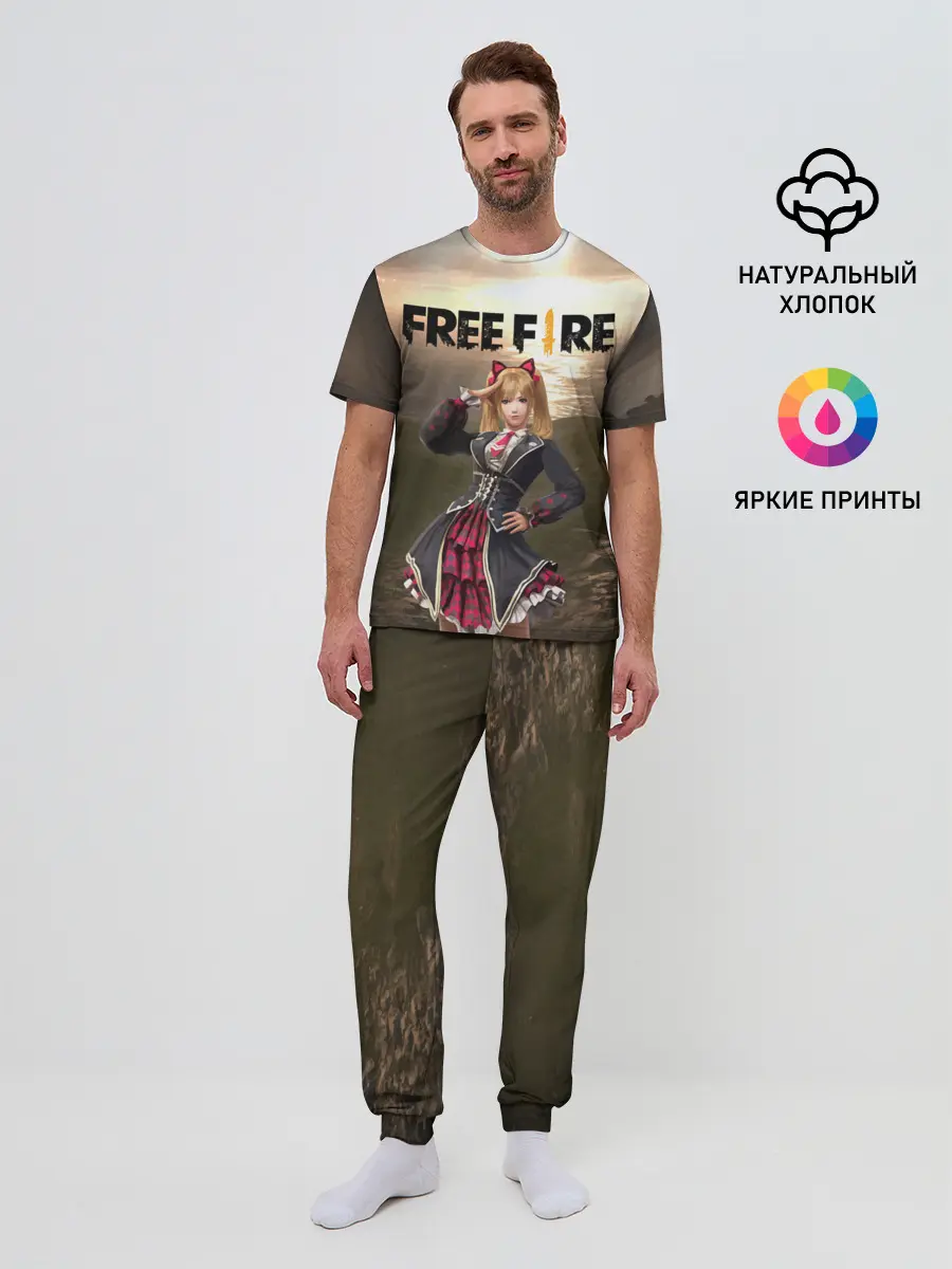 Мужская пижама с брюками / FREE FIRE - Caroline