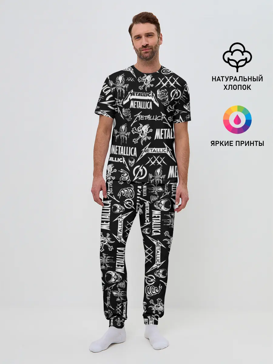 Мужская пижама с брюками / METALLICA LOGOBOMBING