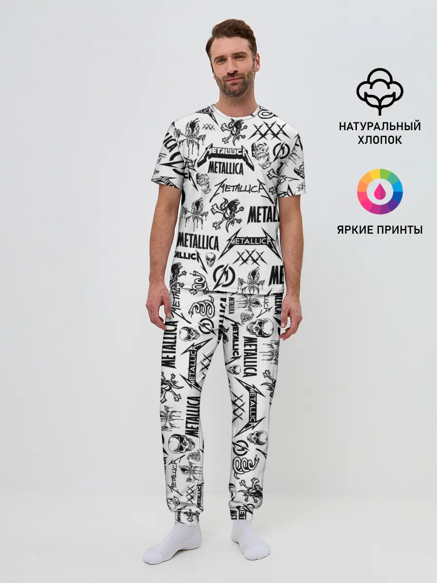 Мужская пижама с брюками / METALLICA LOGOBOMBING