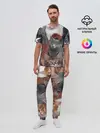 Мужская пижама с брюками / Много котов