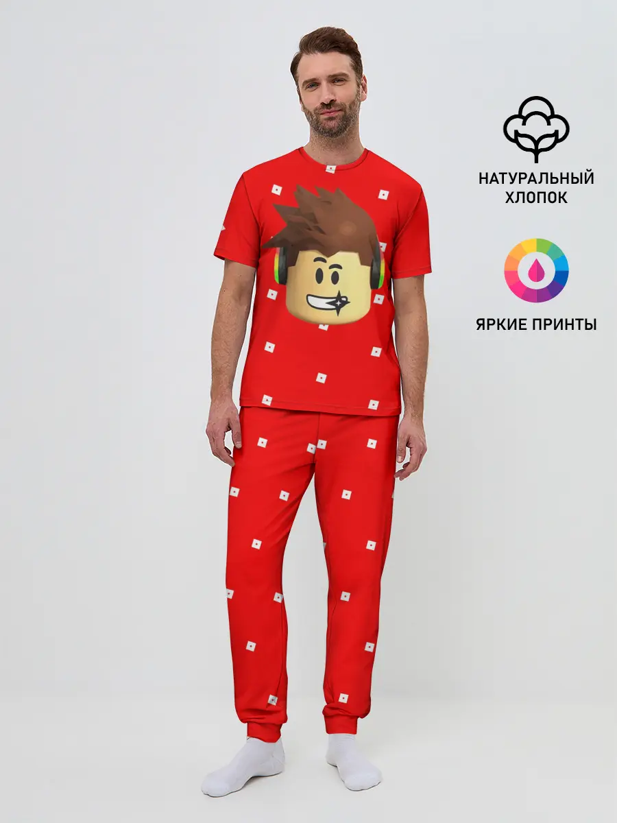 Мужская пижама с брюками / ROBLOX Head