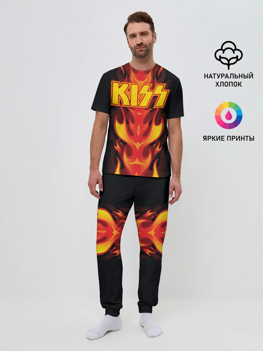 Мужская пижама с брюками / Kiss