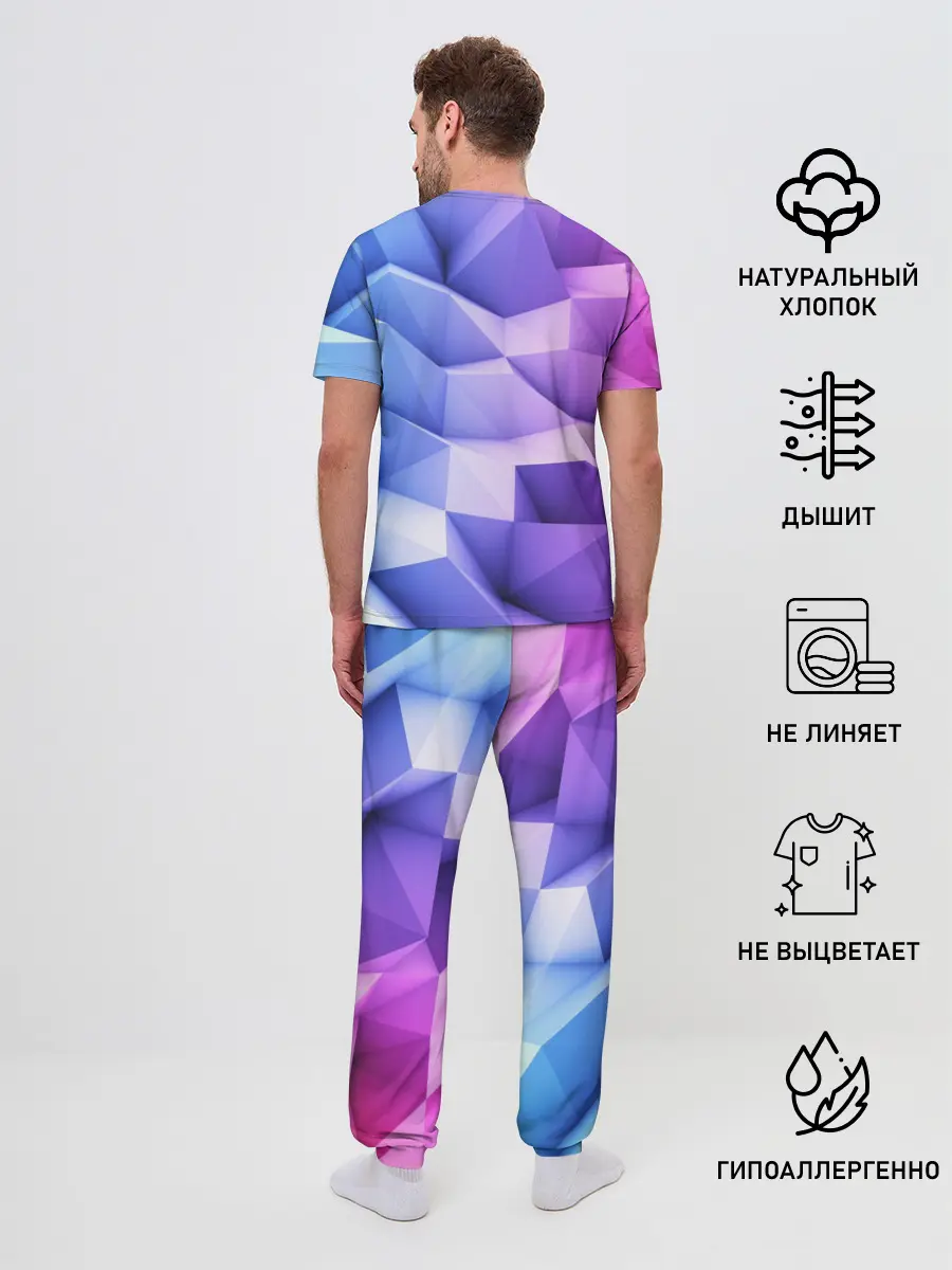 Мужская пижама с брюками / Текстура