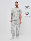 Мужская пижама с брюками / ХАОС Серый