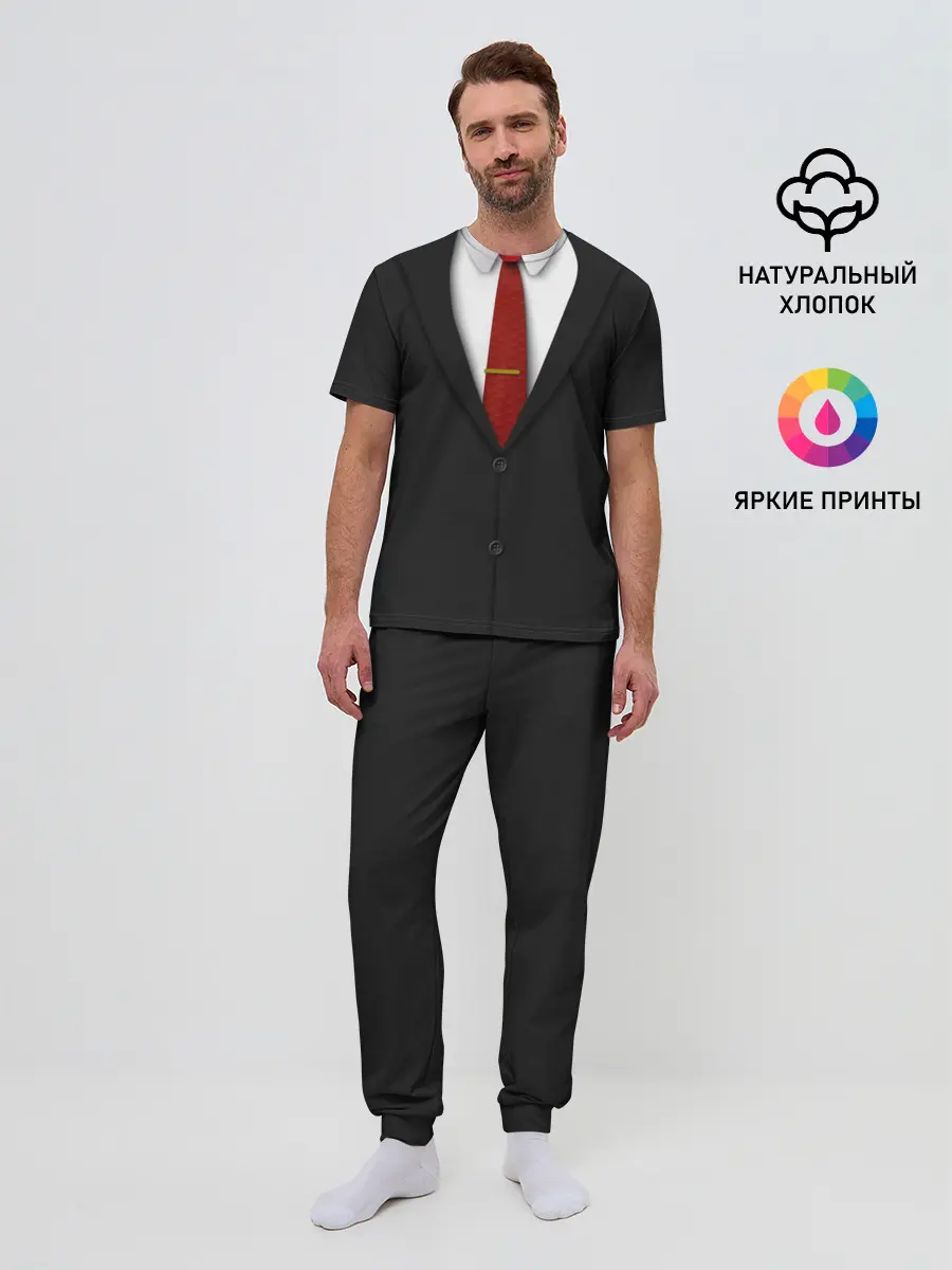 Мужская пижама с брюками / Костюм 47