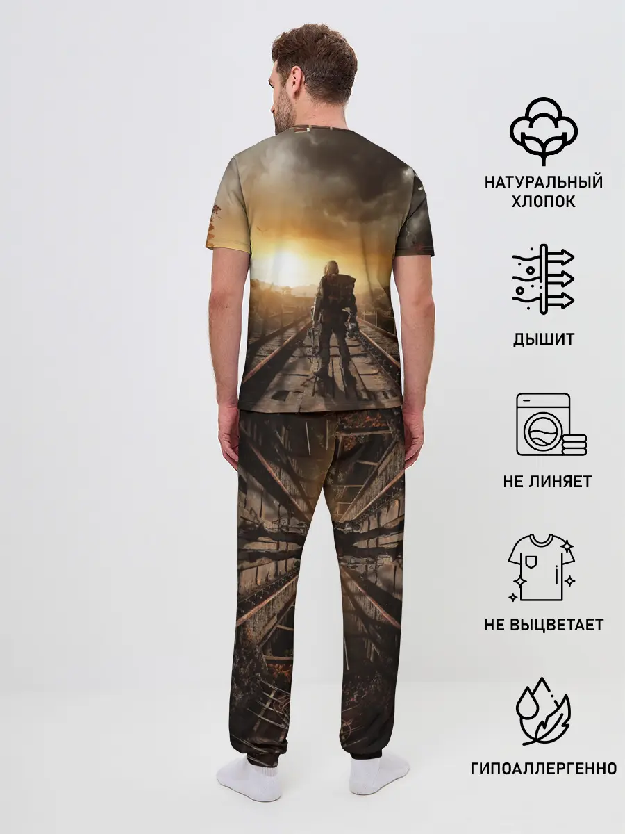 Мужская пижама с брюками / Metro 2033 постапокалипсис