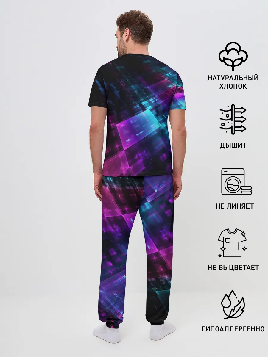 Мужская пижама с брюками / Pubg neon style 2019