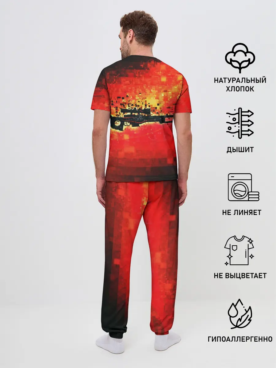 Мужская пижама с брюками / cs go:AWP:Red Line