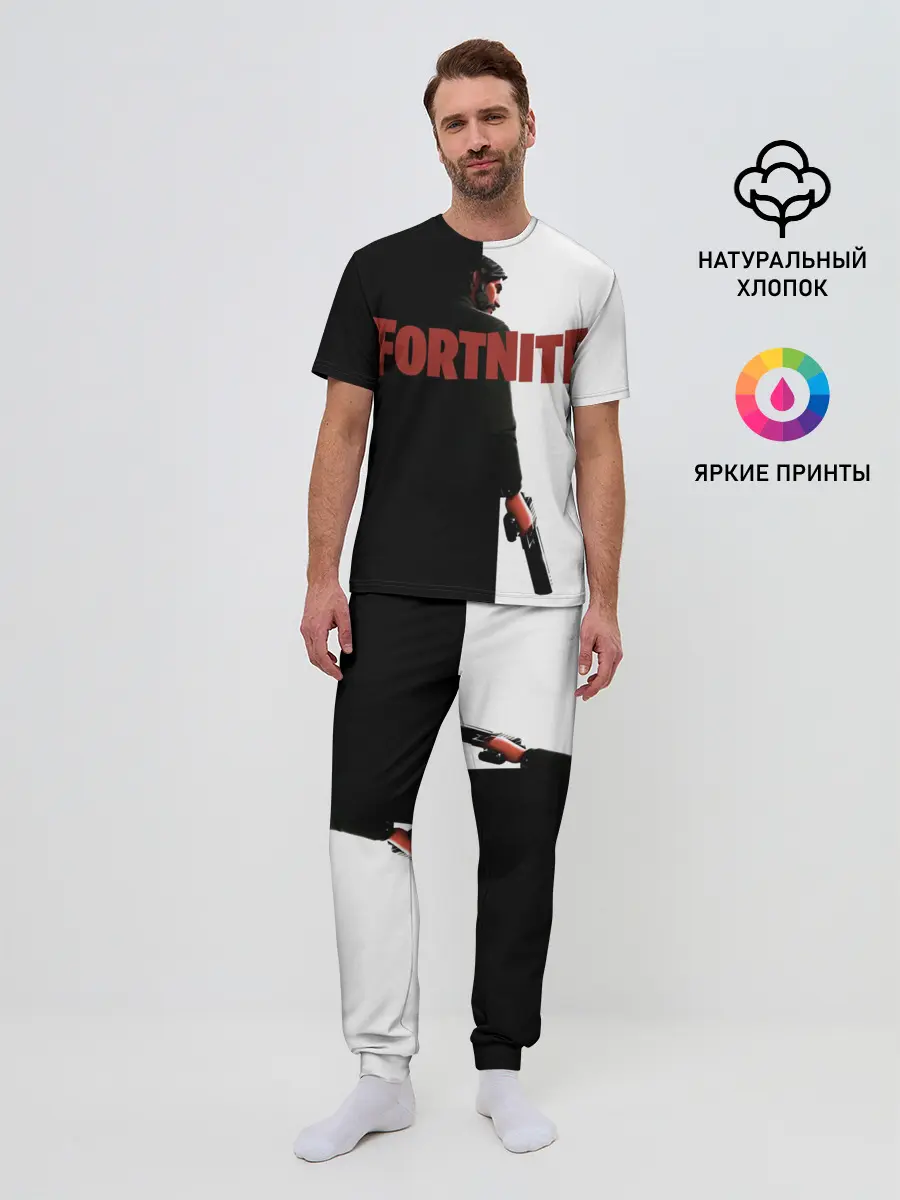 Мужская пижама с брюками / The Reaper Half Black Fortnite