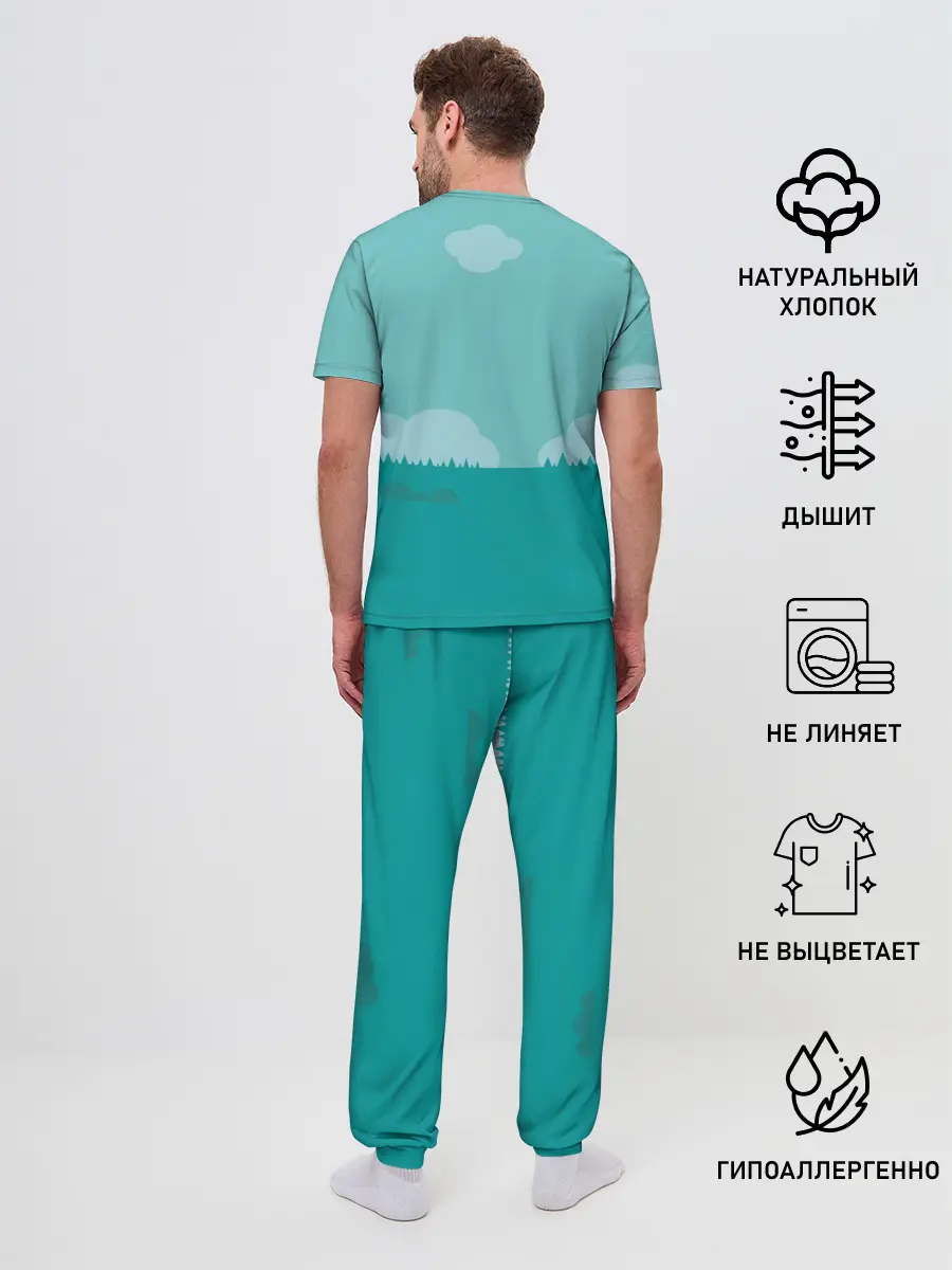 Мужская пижама с брюками / DAB Корова