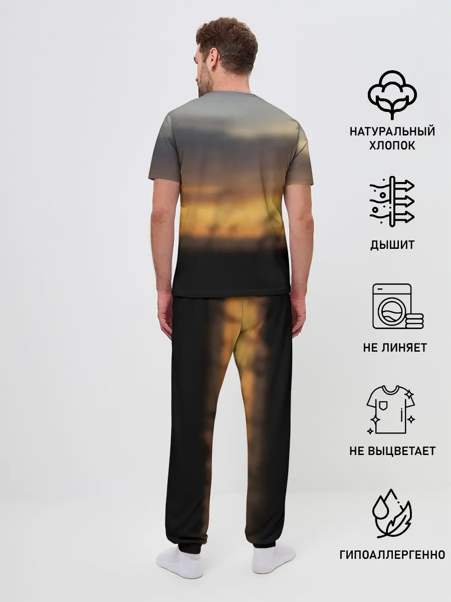 Мужская пижама с брюками / Бамблби и Чарли на закате