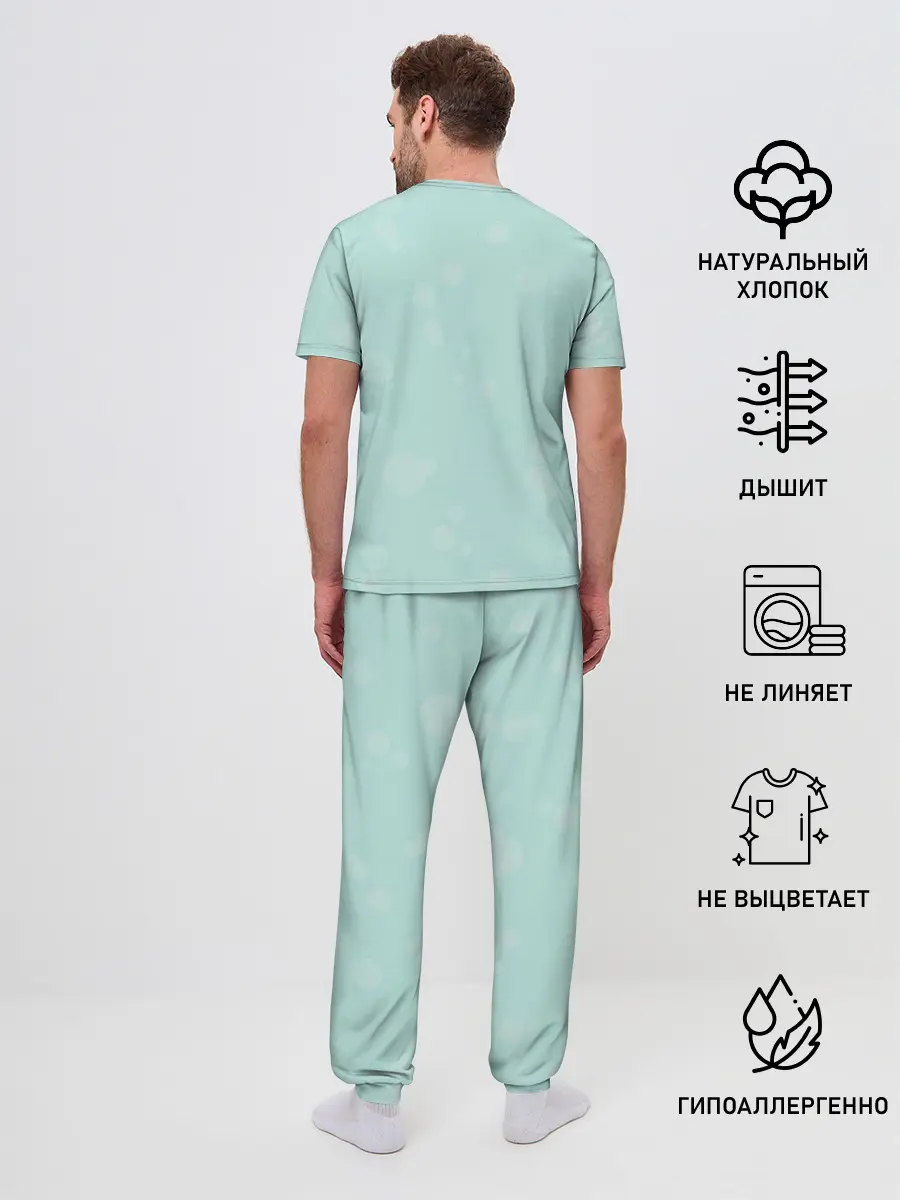 Мужская пижама с брюками / Мопсы