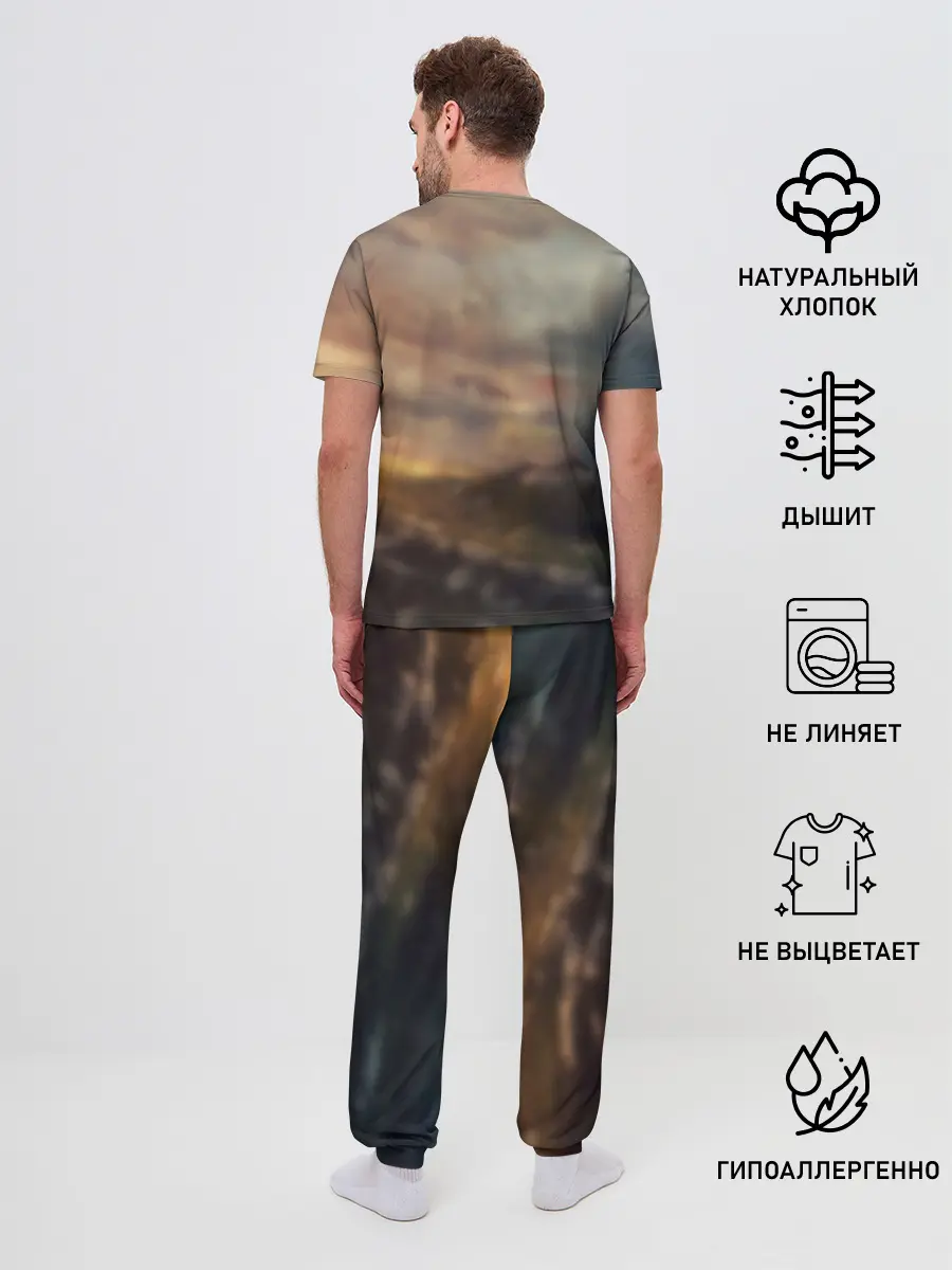 Мужская пижама с брюками / Танки