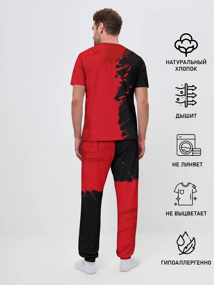 Мужская пижама с брюками / Goblin Slayer red and black