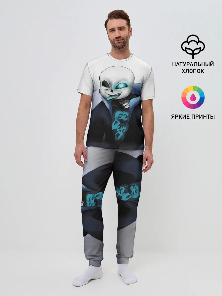 Мужская пижама с брюками / Скелет