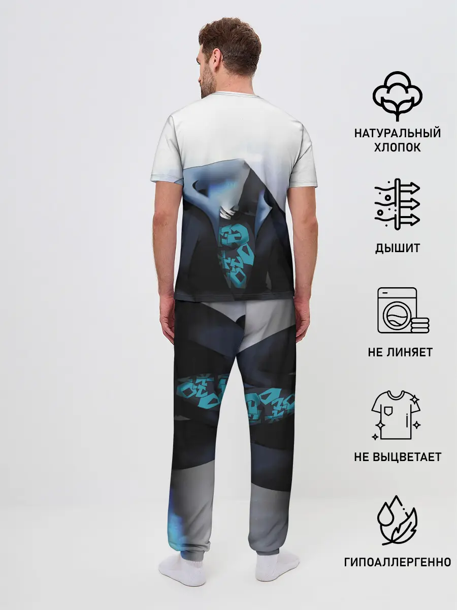 Мужская пижама с брюками / Скелет