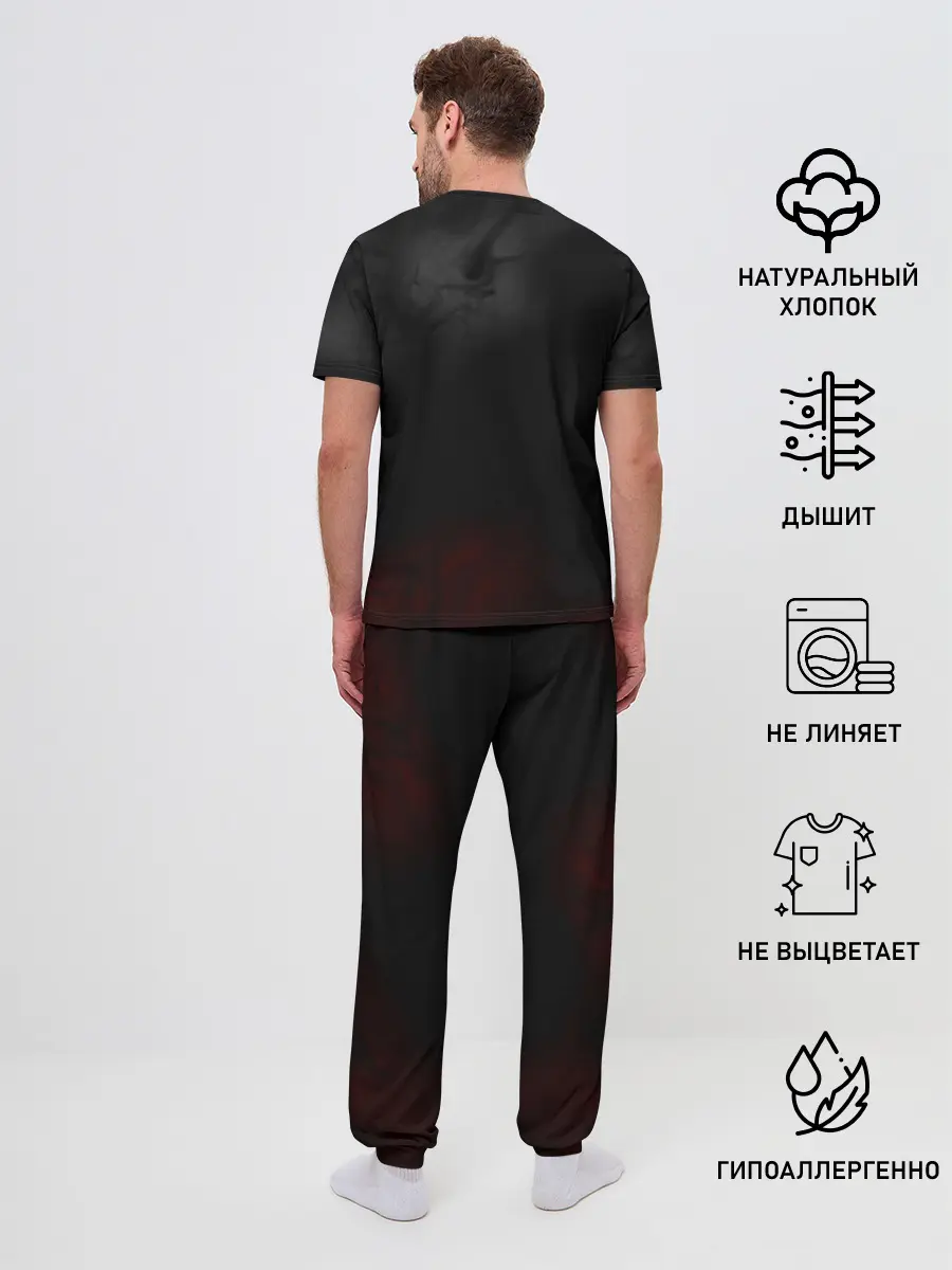 Мужская пижама с брюками / БЕЗДОМНЫЙ БОГ. Темная тема