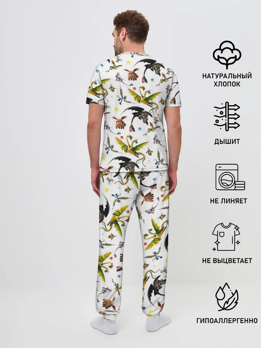Мужская пижама с брюками / Как приручить дракона