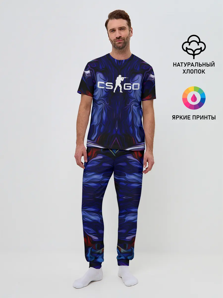 Мужская пижама с брюками / CS GO WAVES SKIN