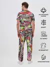 Мужская пижама с брюками / Cars Stickerbombing