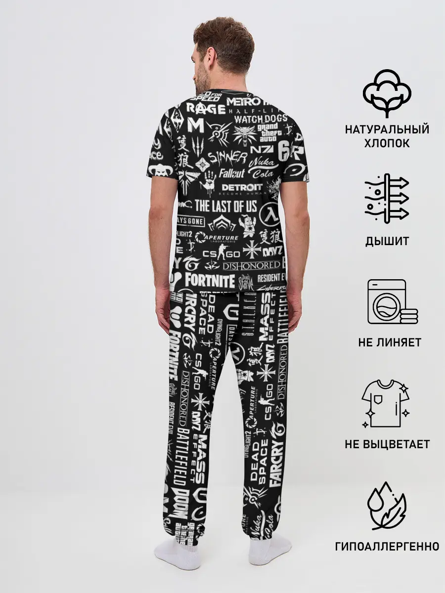 Мужская пижама с брюками / ЛОГОТИПЫ ИГР