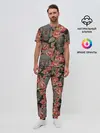 Мужская пижама с брюками / Черепа и розы