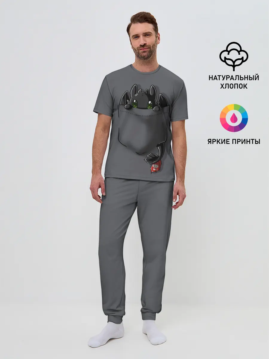 Мужская пижама с брюками / Как приручить дракона