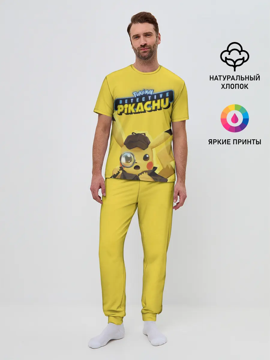 Мужская пижама с брюками / Детектив Пикачу