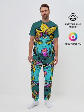 Мужская пижама с брюками / Девушка трип