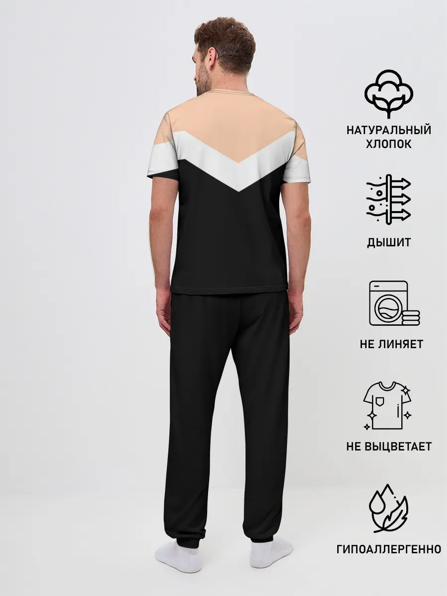 Мужская пижама с брюками / Простота