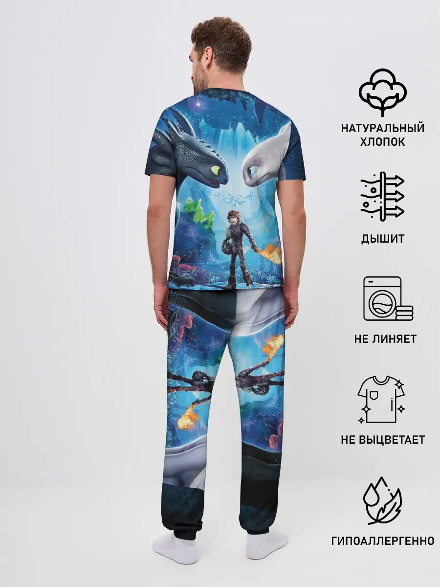 Мужская пижама с брюками / Как приручить дракона 3
