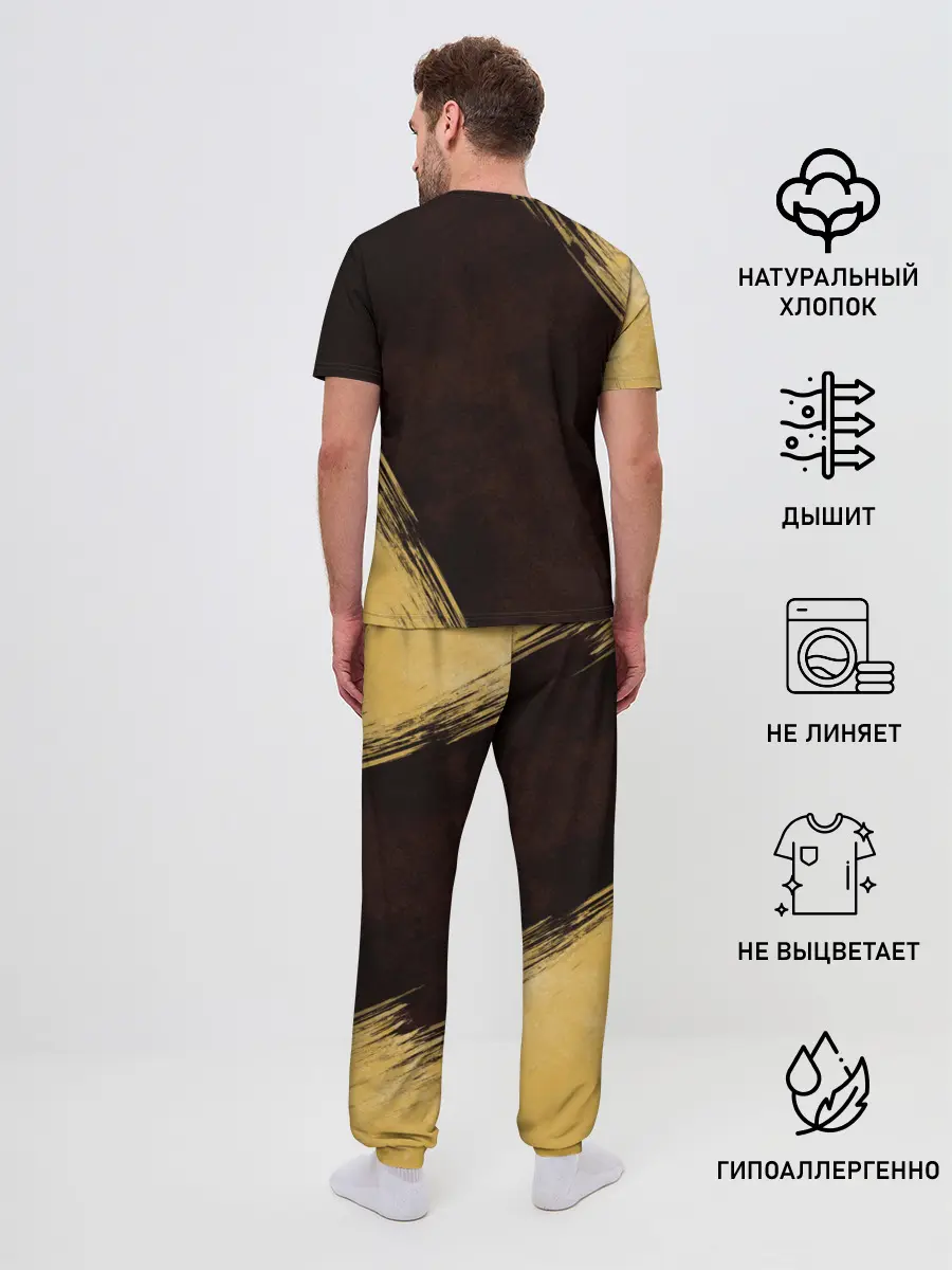 Мужская пижама с брюками / Черный Клевер