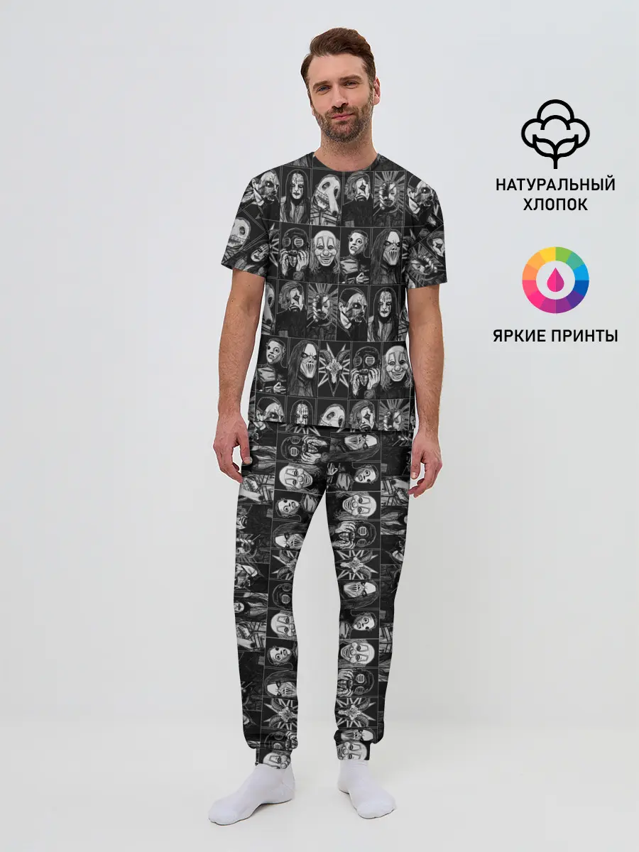 Мужская пижама с брюками / Slipknot