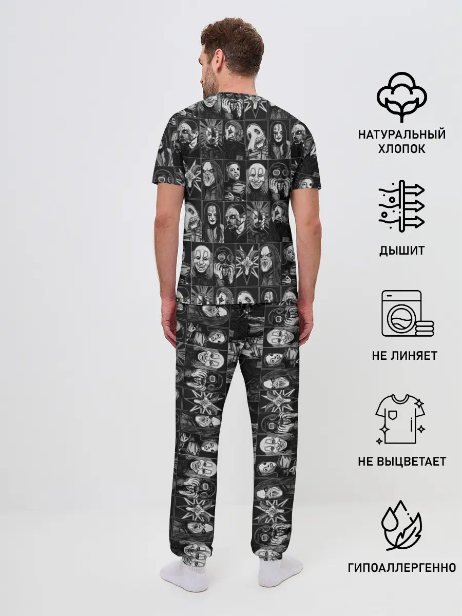 Мужская пижама с брюками / Slipknot