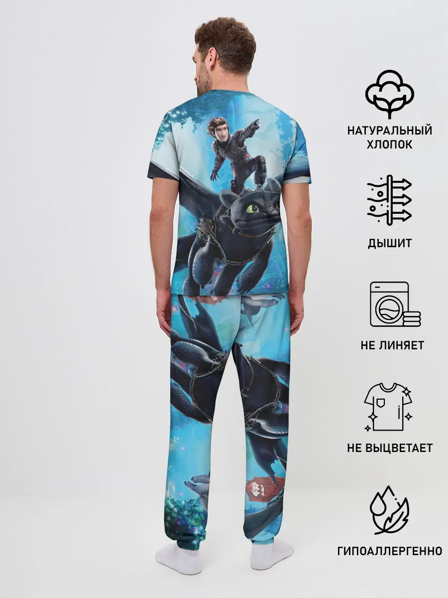 Мужская пижама с брюками / Как приручить дракона 3