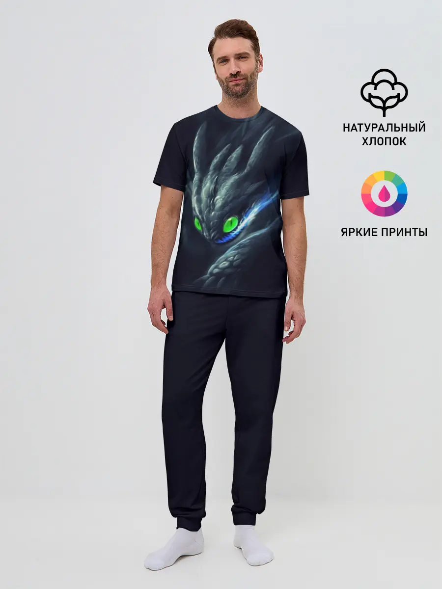 Мужская пижама с брюками / ночная фурия