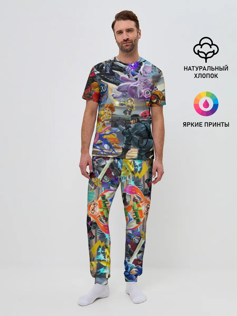 Мужская пижама с брюками / Super Smash Bros ultimate