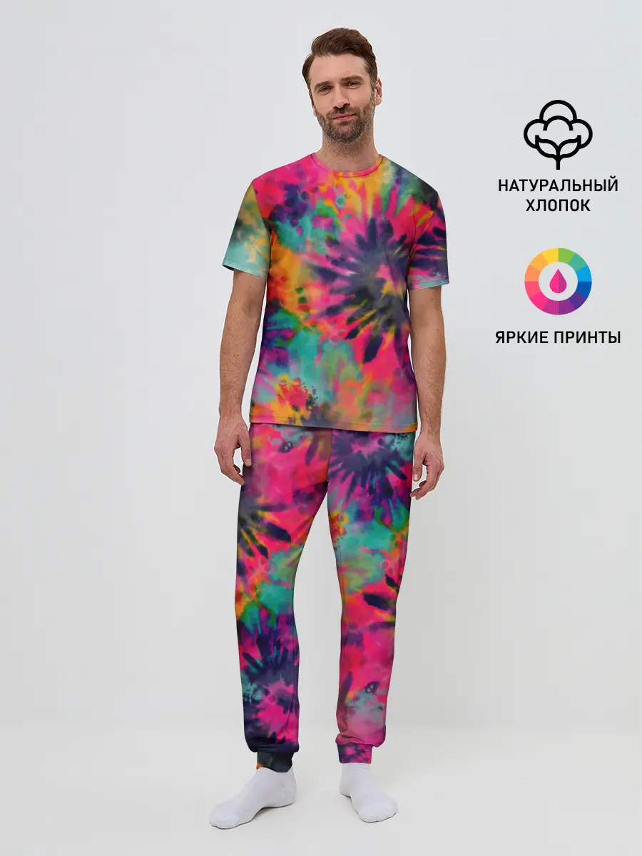 Мужская пижама с брюками / Хиппи
