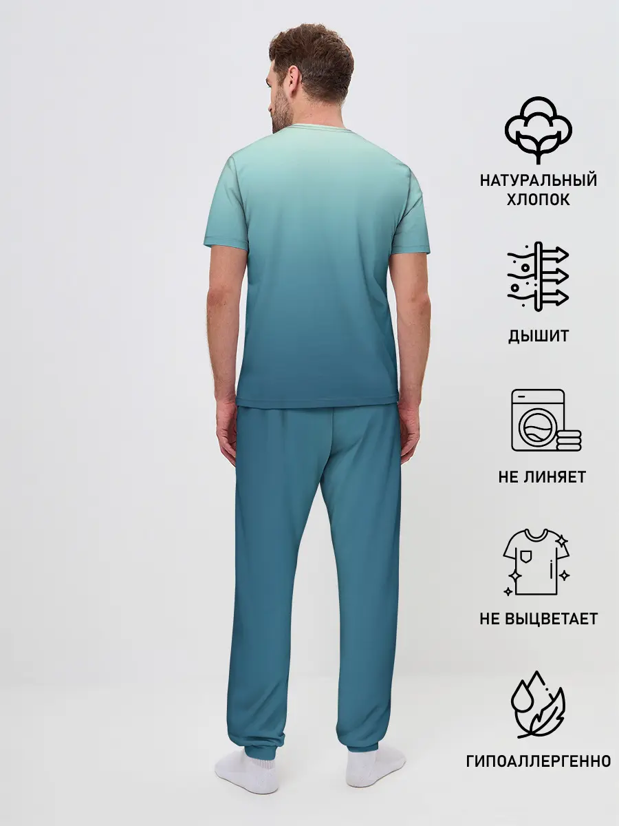 Мужская пижама с брюками / Тихиро целует Хаку