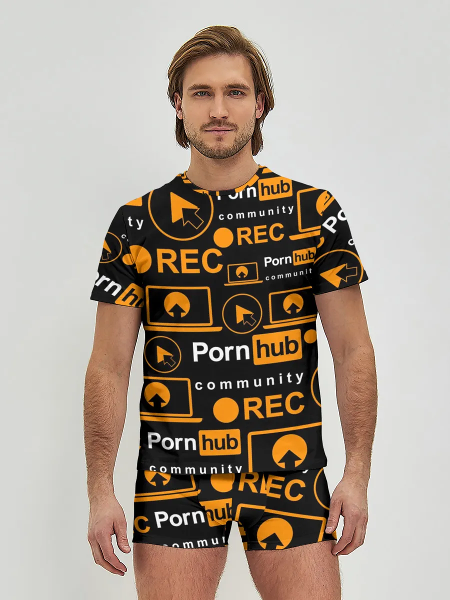 Мужские трусы с футболкой / PORNHUB / ПОРНХАБ / УЗОР