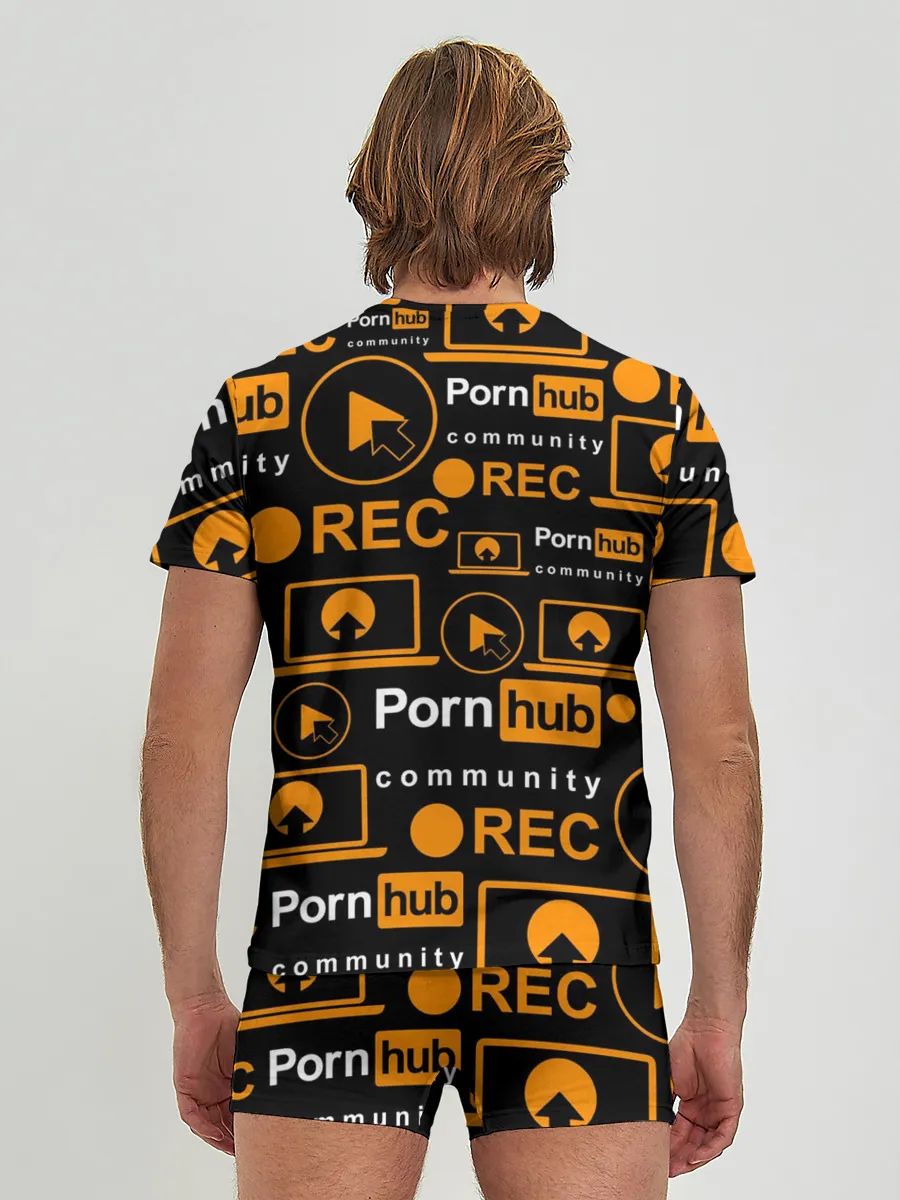 Мужские трусы с футболкой / PORNHUB / ПОРНХАБ / УЗОР