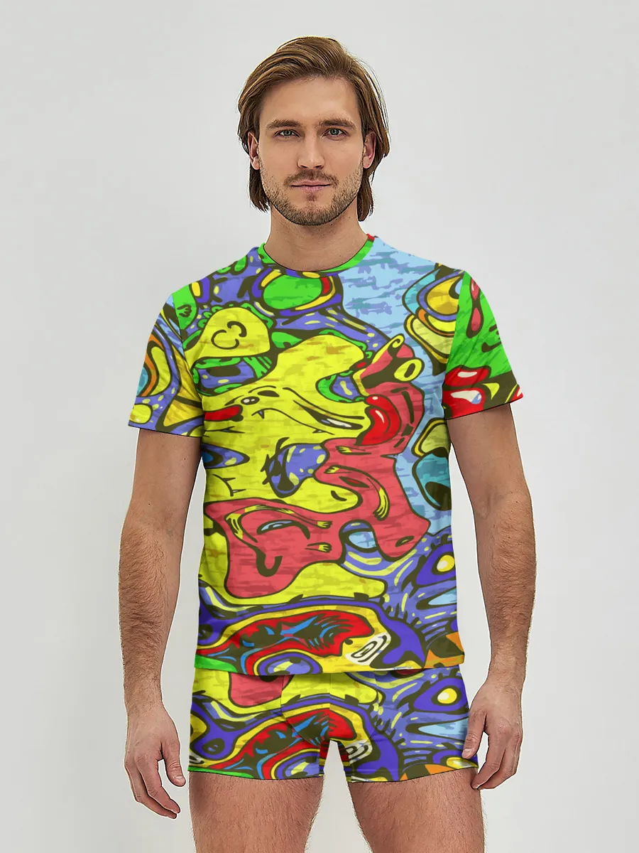 Мужские трусы с футболкой / Multicolored