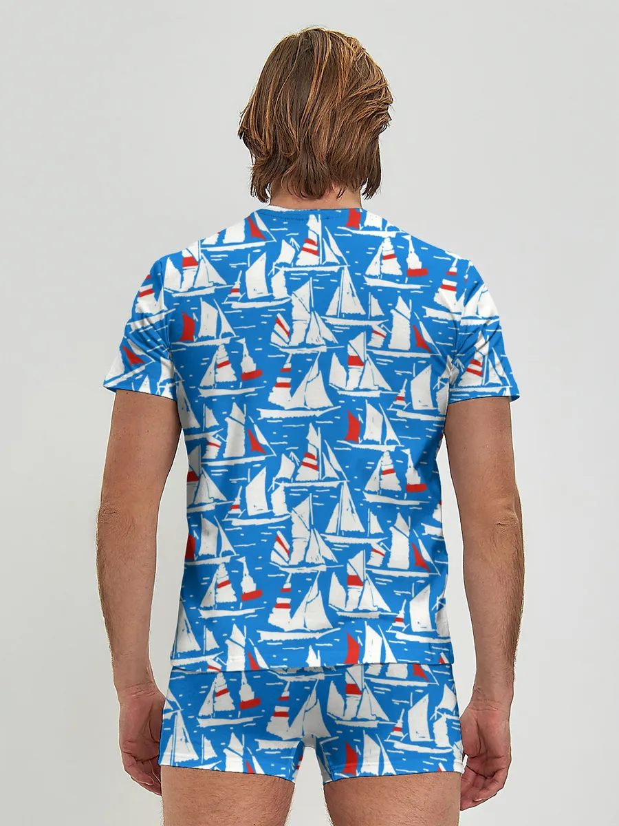 Мужские трусы с футболкой / Яхты