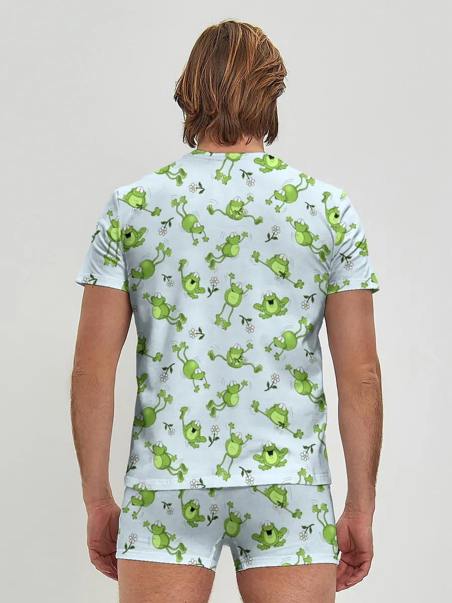 Мужские трусы с футболкой / Веселые лягушки
