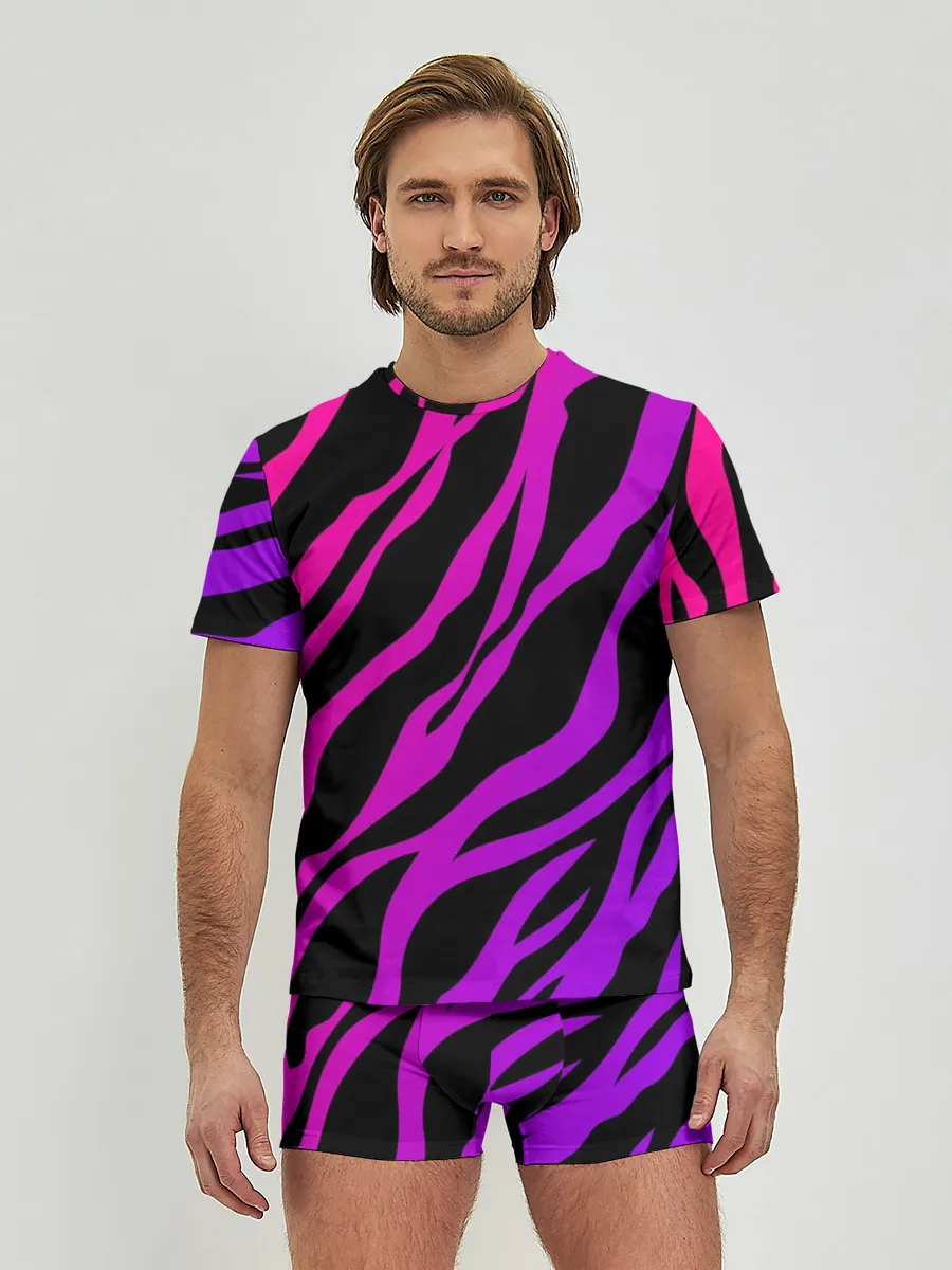 Мужские трусы с футболкой / Похоже на зебру