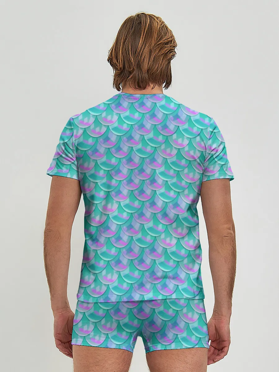 Мужские трусы с футболкой / Чешуя | Хвост русалки