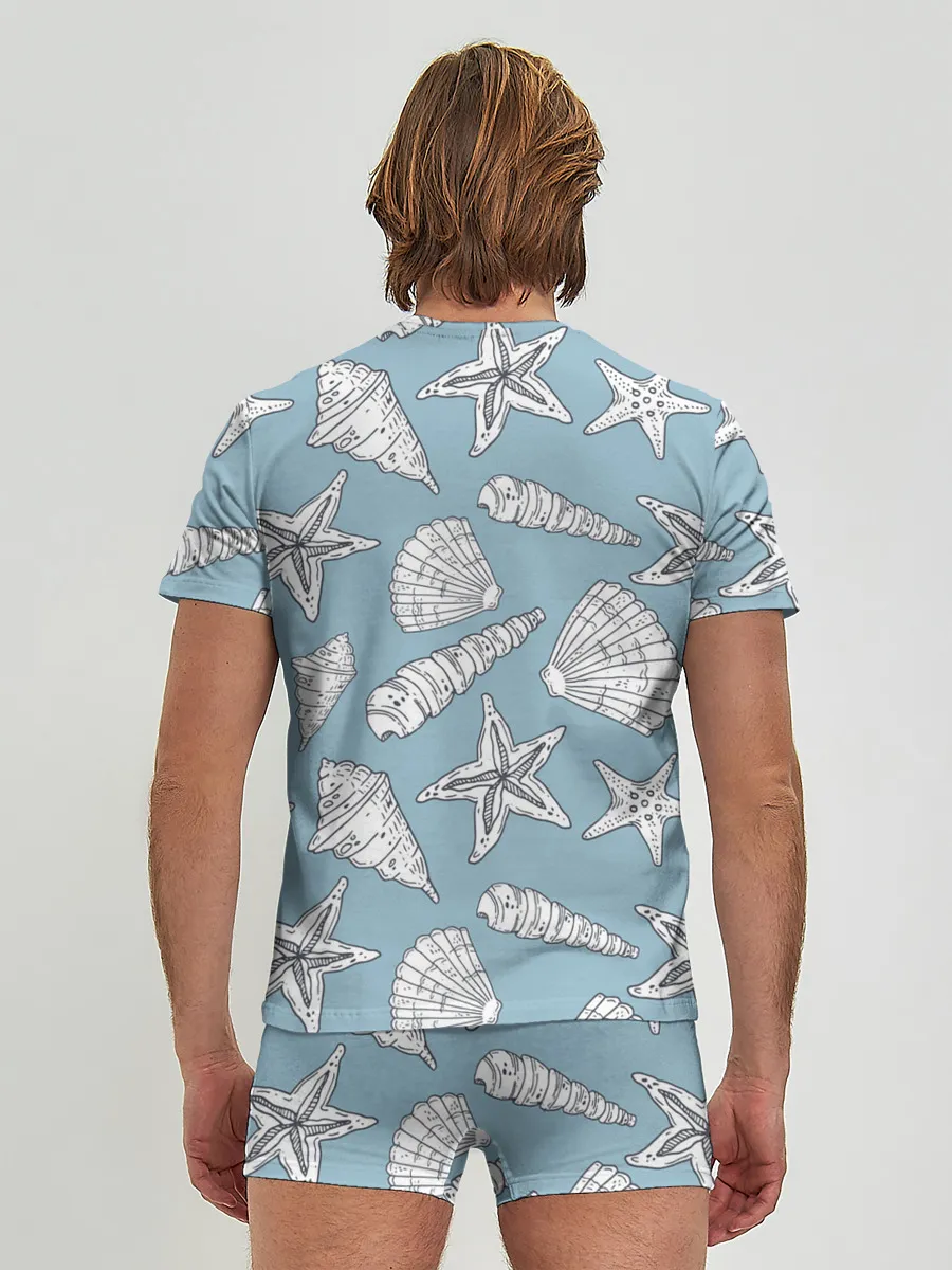 Мужские трусы с футболкой / Морские обитатели